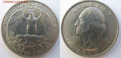 США 25 центов 1990 г. До 05.06.25 - США 25 центов 1990.JPG