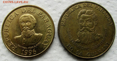 Парагвай, 1-500 гуарани 1990-2002 (6 монет). До 10.06.25 - 4.JPG