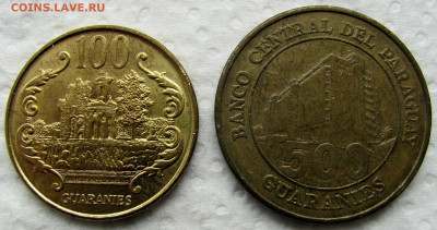 Парагвай, 1-500 гуарани 1990-2002 (6 монет). До 10.06.25 - 3.JPG