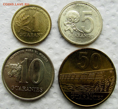 Парагвай, 1-500 гуарани 1990-2002 (6 монет). До 10.06.25 - 1.JPG
