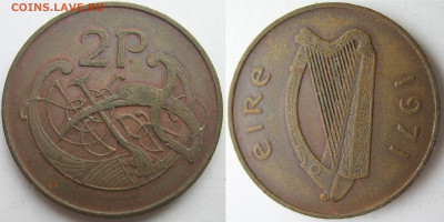 Ирландия 2 пенса 1971 г. До 05.06.25 - Ирландия 2 пенса 1971.JPG