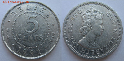 Белиз 5 центов 1991 г. До 05.06.25 - Белиз 5 центов 1991.JPG