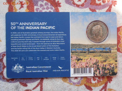 Австралия 50ц.,2020г.,50 лет Indian Pac,поезд, 22ч.,10.06.25 - P6051259.JPG