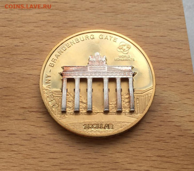 Крона Шайба Острова Кука 1$ доллар 2009 Германия Бранденбург - krona_shajba_ostrova_kuka_1_dollar_2009_germanija_brandenburgskie_vorota_v_berline (2)