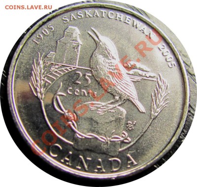 G70 Канада 25¢ Saskatchewan 2005p UNC до 18.02 в 22°° - G70 Sask 25c 2005P_1