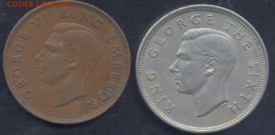 2 кроны 1951 г. 9.06.2025 г. 22 -00 МСК. - Зеландия пенни