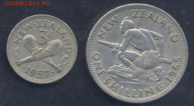 Новая Зеландия 3 пенса 1957 г. 9.06.2025 г. 22 -00 МСК. - Зеландия шиллинг1