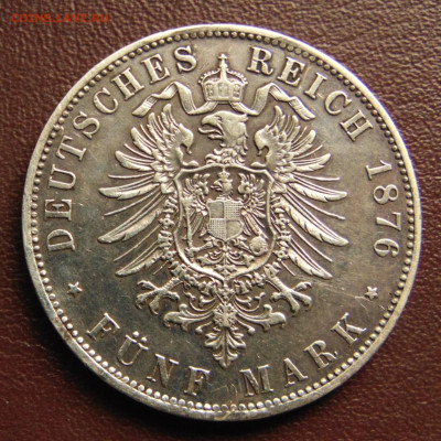 Бавария 5 марок 1876. - DSC09981.JPG