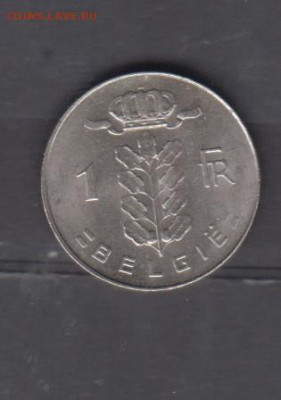 Бельгия 1977 1 франк надп на голландском ( блеск) до 13 - 100а