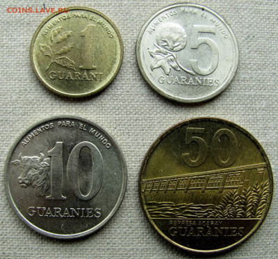 Парагвай, 1-500 гуарани 1990-2002 (6 монет). До 10.06.25 - 5.JPG