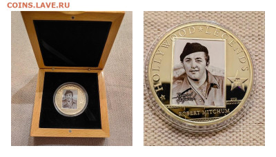 5дол 2012 О-ва Кука, Роберт Митчем, Ag925, до 17.06 - Ю Голливуд Митчем-0