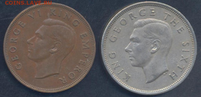 Новая Зеландия 1 пенни 1947 г. 13.06.2025 г. 22 -00 МСК. - Зеландия пенни1