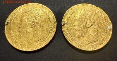 Золото по лому, 2 пятака с украшения 1897, проба 900 - IMG_5852