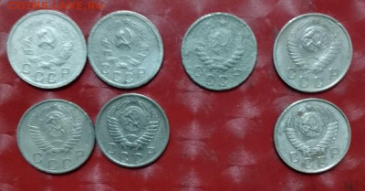 СССР 7монет: 10коп 1935,1936,1944,1948,1953,56,57 Фикс 26.03 - СССР 10коп 7 монет-1935, 36,1944,48,53,56,57г 08.01.25 А