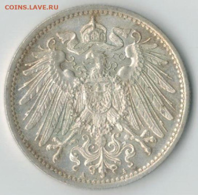 1 марка, 1915, А, Германская Империя, до 22:00 17.06 - 1 м 1915 А ав.JPG