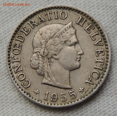 Швейцария 5 раппенов 1955 до 18.06.2025 - Швейцария 5 раппенов 55 .JPG