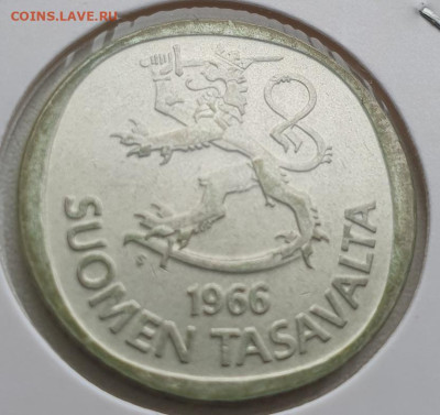 Финляндия 1 марка 1966г, до 19.06 22:00 мск - 4