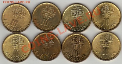 ПОРТУГАЛИЯ 10 ЭСКУДО 1986-2001 (8ШТ.) ДО 16.02.12 В 22(1526) - img146