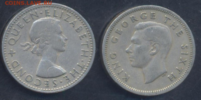 Новая Зеландия 1 шиллинг 1951 г.16.06.2025 г. 22 -00 МСК. - Зеландия шиллинг1