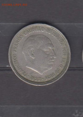 Испания 1957 (63) 5 песет до 20 06 - 69а