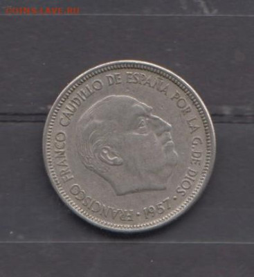 Испания 1957 (65) 5 песет до 20 06 - 71а