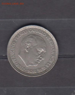 Испания 1957(74) 5 песет до 20 06 - 79а