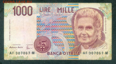 Италия 1000 лир 1990 до 22.06. - Италия_1000лир-1990_лицо