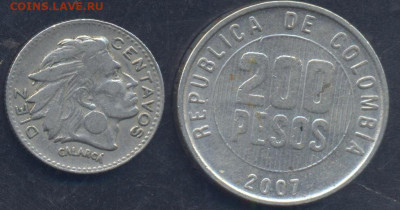 Колумбия 200 песо 2007 г.  19.06.2025 г. 22 -00 МСК. - Колумбия1