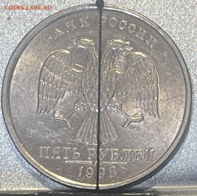 5 рублей 1998 г СПМД Разворот около 180 гр.До 21.06 В 22-00М - FullSizeRender - 2025-06-18T144051.932
