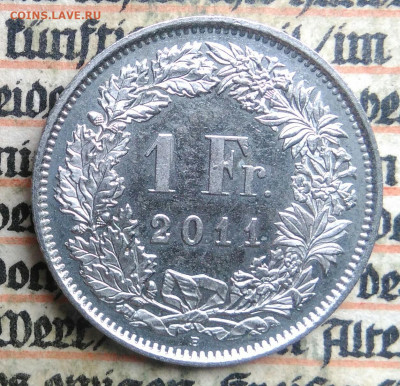 Швейцария 1 франк 2011 года года до 24.06.2025 - IMG_20250618_205647