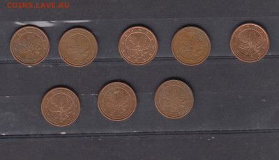 ФРГ 1 цент 2002-07 по фиксу - 66