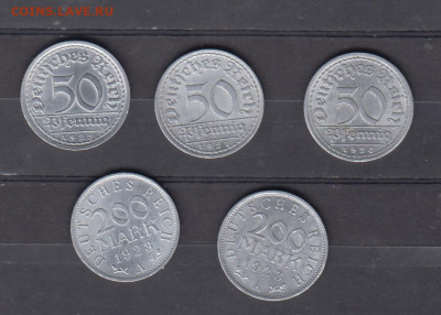 Веймарская республика ( Германия) 50пф и 200м 1920-23 5 м - 205