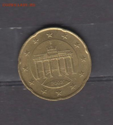 ФРГ 2002 20 центов D до 26 06 - 75