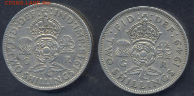 Британия 2 шиллинга 1948 г.  23.06.2025 г. 22 -00 МСК. - Британия
