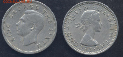 Новая Зеландия 6 пенсов 1948 г.  23.06.2025 г. 22 -00 МСК. - Н. Зеландия 6 пенсов1