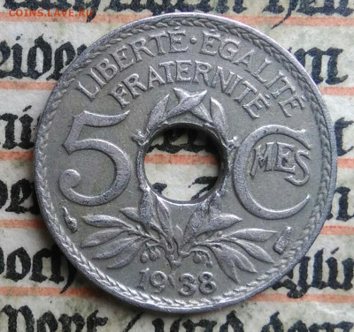 Франция 5 сантимов 1938 года до 24.06.2025 - IMG_20250618_205308