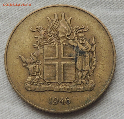Исландия 1 крона 1946 до 29.06.2025 - Исландия 1 крона 46 .JPG