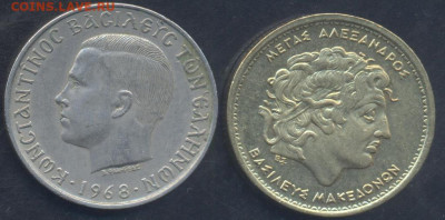 Греция 10  драхм 1968 г.  26.06.2025 г. 22 -00 МСК. - Греция1