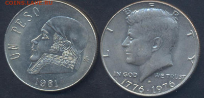 Мексика 1 песо 1981 г.  26.06.2025 г. 22 -00 МСК. - Мексика1
