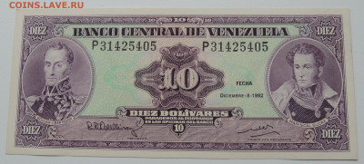 Венесуэла 10 боливаров 1992 до 29.06.2025 - Венесуэла 10 боливаров 1992.JPG