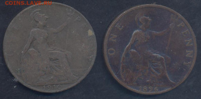 Британия 1 пенни 1896 г. 30.06.2025 г. 22 -00 МСК. - Британия1