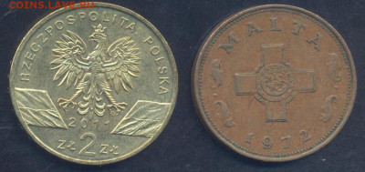 Польша 2 злотых 2011 г. Барсук.30.06.2025 г. 22 -00 МСК. - Польша1