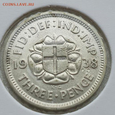 Великобритания 3 пенса 1938г, до 03.07 22:00 мск - 3
