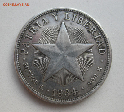 1 песо 1934 Куба - IMG_3001.JPG