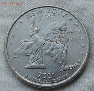 США ¼ доллара 2001 Нью-Йорк до 3.07.2025 - США 25 2001.JPG