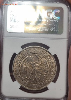 5 марок 1932 A дуб NGC AU58 - 20250615_182919