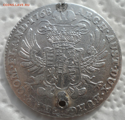 1 кроненталер (Австрийские Нидерланды, 1768 год) на брелок - SAM_0249.JPG
