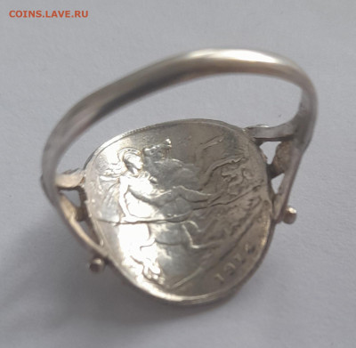 Серебряный перстень из монеты соверен 1914. Георг V. Оценка. - 20250702_154423