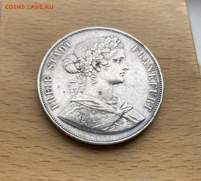 Франкфурт 2 талера 1861 - frankfurt_2_talera_1861_germanskaja_imperija_germanija_serebro_krona_shajba_redkost_dvojnoj_sojuznyj_rrr (2)
