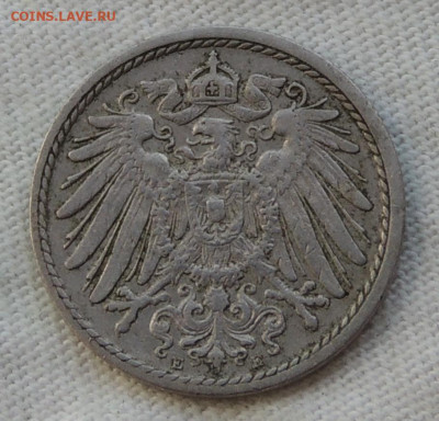 Германия 5 пфеннигов 1903 до 6.07.2025 - Германия 5 пфеннигов 1903 .JPG